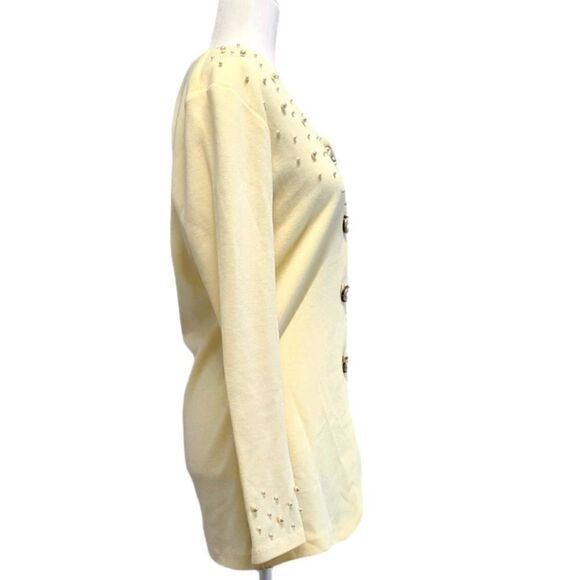 Vintage Embroidered Pearls Cardigan M - Picture 2 of 10